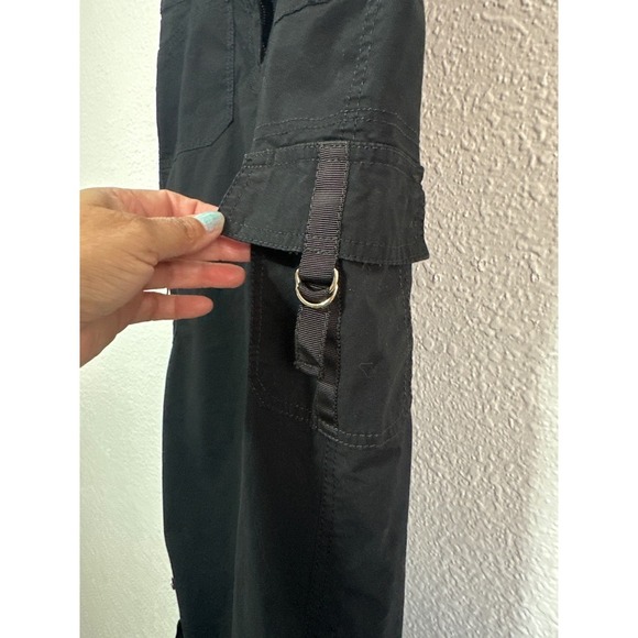 White House Black Market Black Cropped Cargo Pants Womens Size 6 - Picture 2 of 8